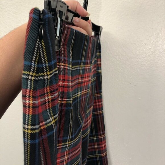Brooks Brothers Plaid Wool Pleated A-Line Skirt - Picture 5 of 6